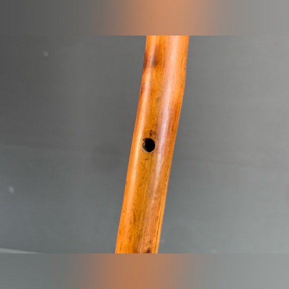 Antique Artisan Hand Crafted Metal Tip Solid Root Wood Cane Walking Stick - Picture 5 of 16